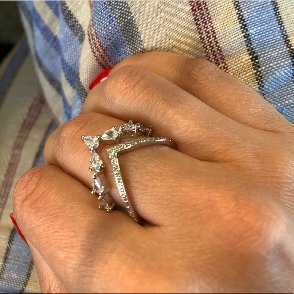 Silver CZ Adjustable Ring - Picture 3 of 5